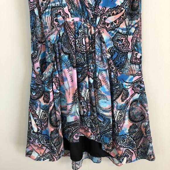 Rebecca Minkoff Paisley Silk Hi Low Mini Dress - Picture 5 of 8